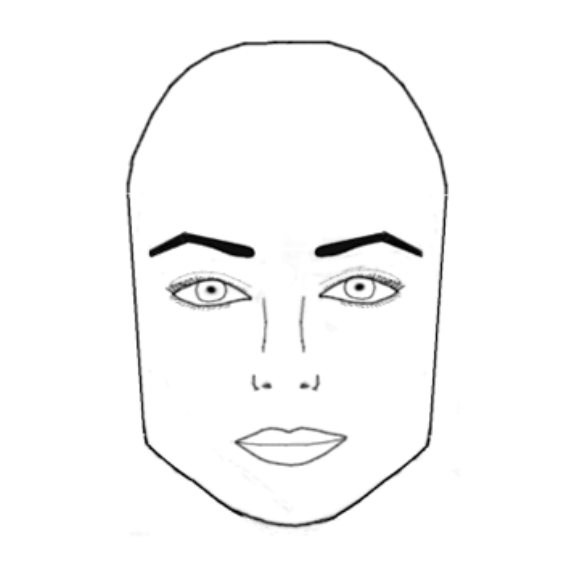 eyebrow shape for your face: square face