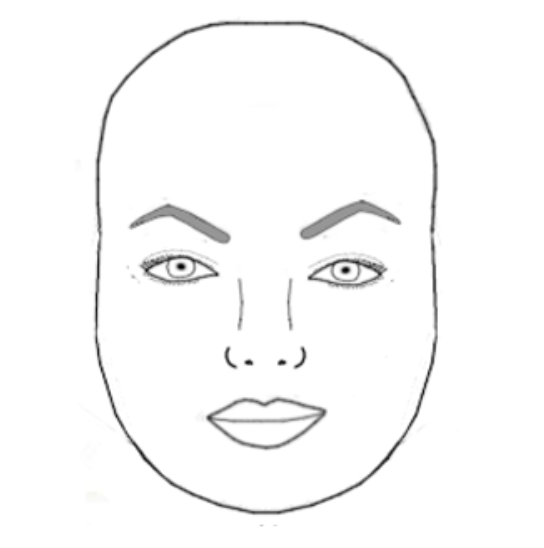 eyebrow shape for your face: round face