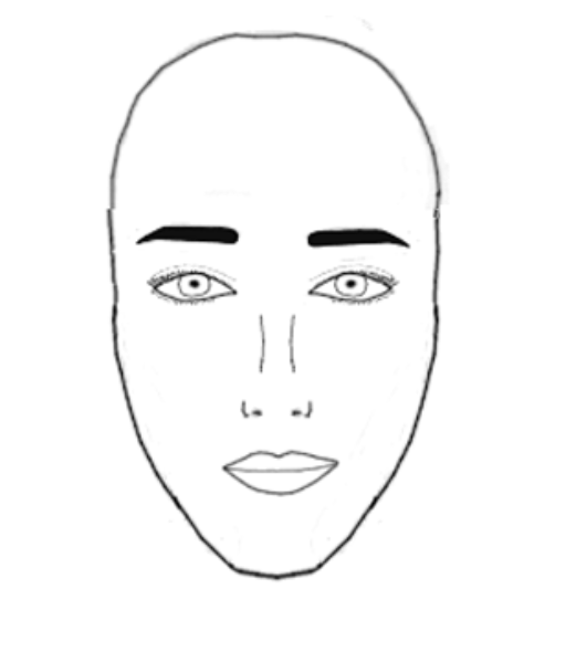 eyebrow shape for your face: oblong face