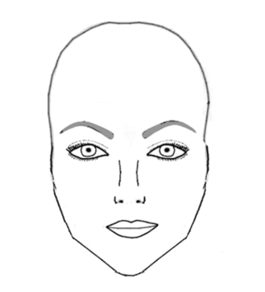 eyebrow shape for your face: heart shape face