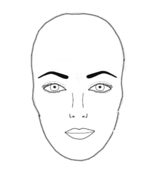 eyebrow shape for your face: oval face shape